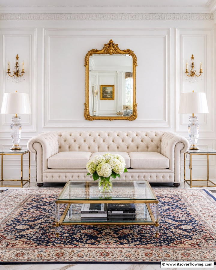 Elegant Tufted Design - 21 Living Room Couch Ideas for Comfortable Entertaining