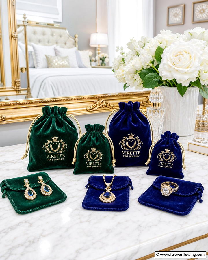Elegant Velvet Jewelry Pouch - 30 Clever Jewelry Storage Ideas to Keep Accessories Tidy