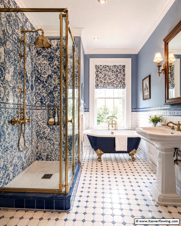 Elegant Victorian Style Shower - 30 Space-Efficient Corner Shower Ideas for Modern Bathrooms