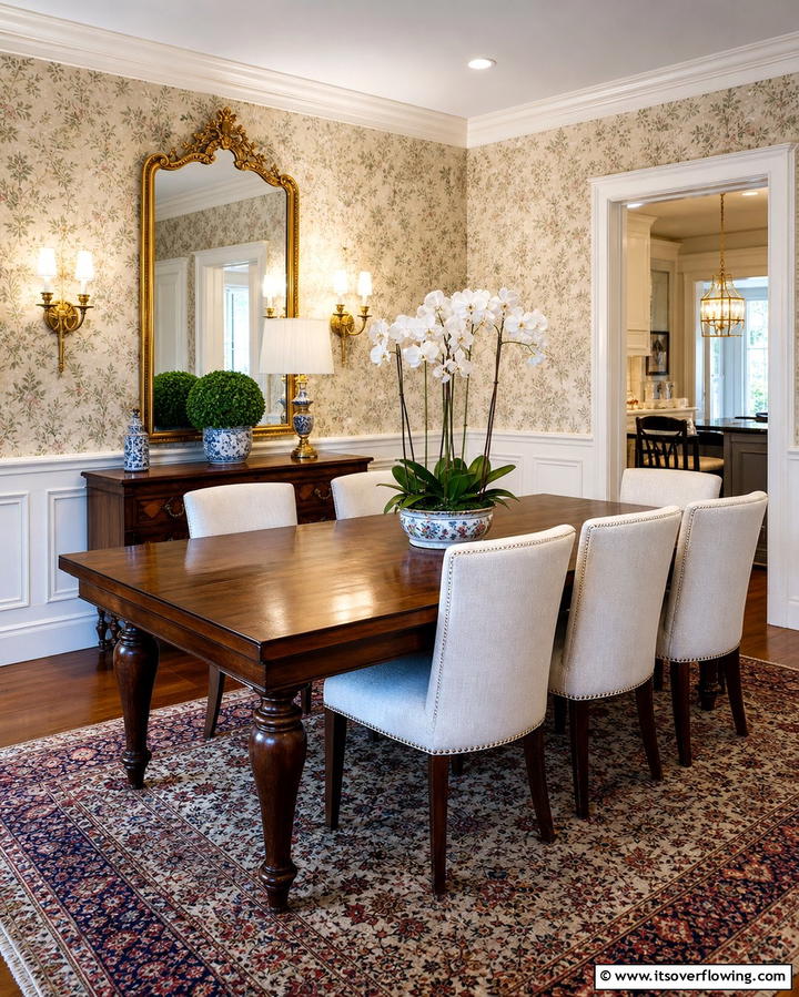 Elegant Wainscoting Walls - 25 Colonial Dining Room Ideas for Timeless Style
