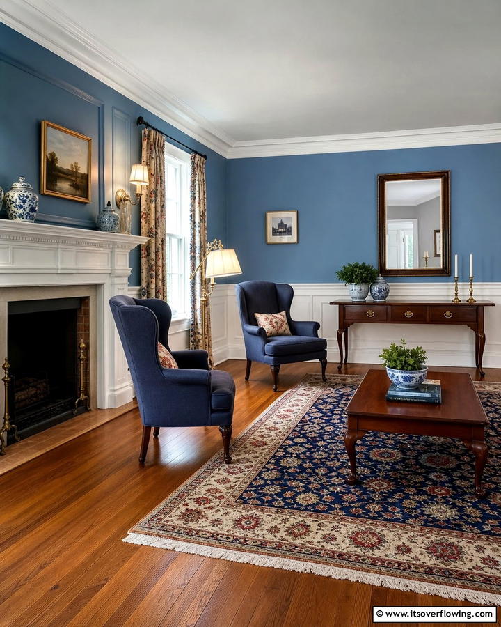 Elegant Wainscoting - 20 Colonial Living Room Ideas for a Classic and Timeless Look