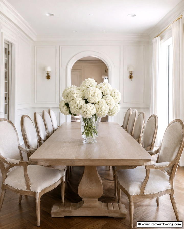 Elegant White Hydrangea Centerpiece - 25 Hydrangea Centerpiece Ideas for Elegance
