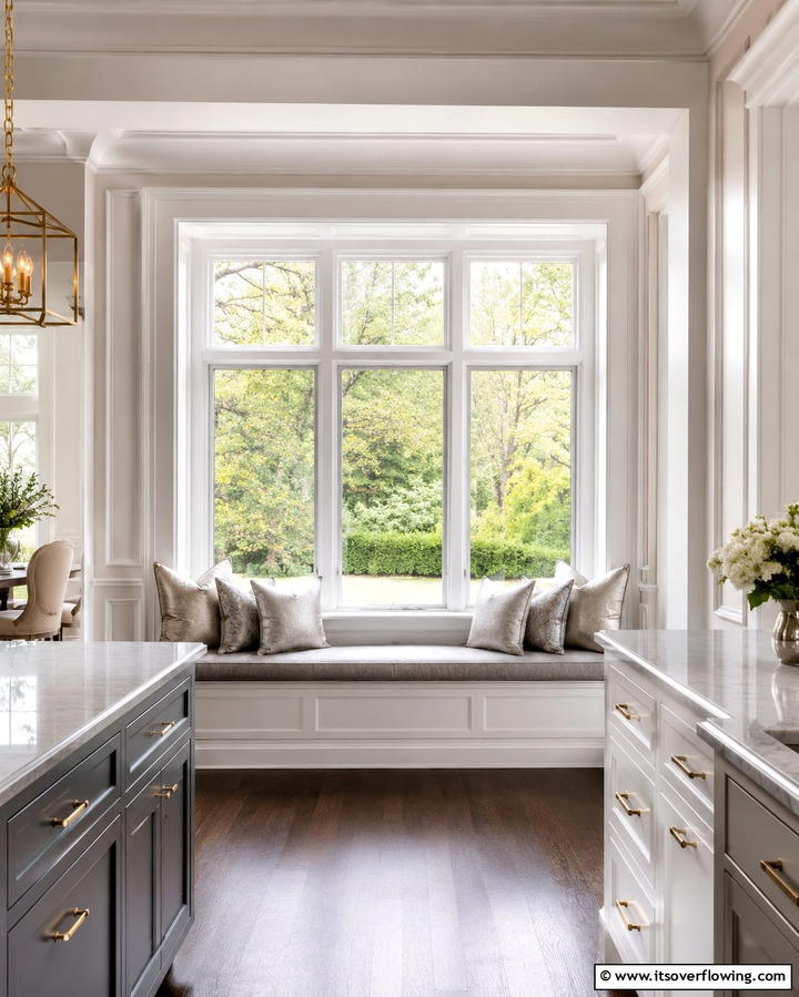 Elegant Window Seating - 25 Kitchen Bay Window Ideas for a Bright Cooking Space