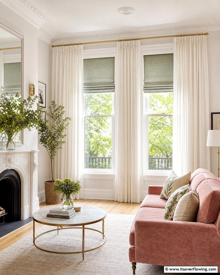 Elegant Window Treatments - 21 Small Living Room Layout Ideas for Cozy Gatherings