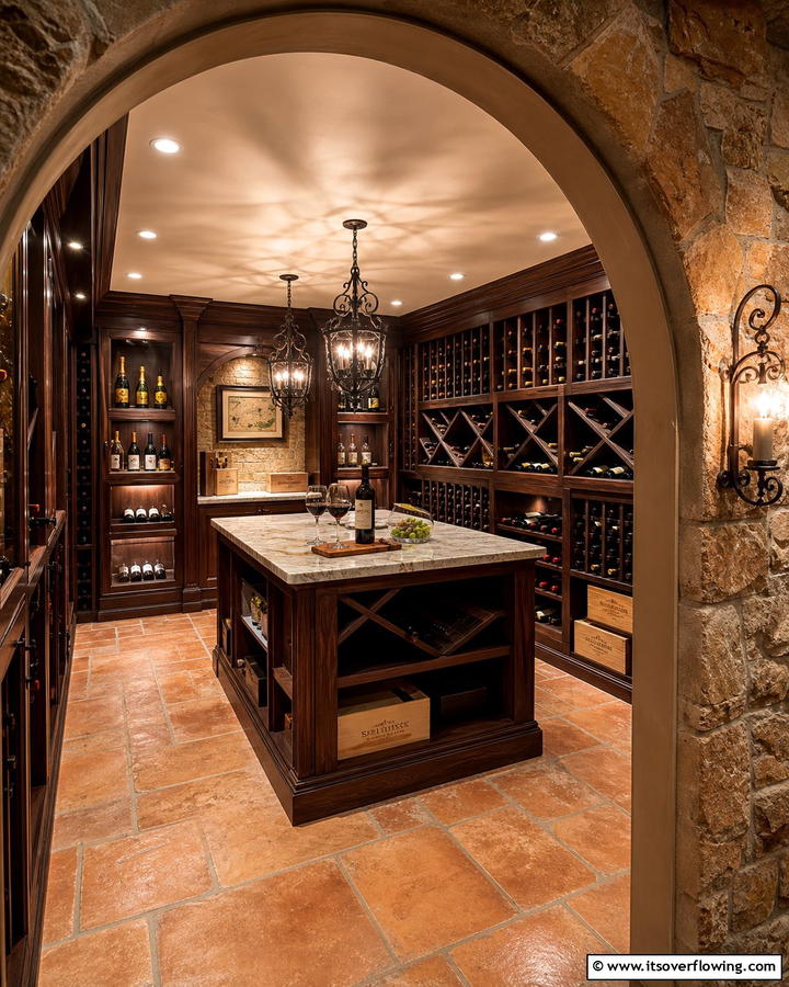 Elegant Wine Cellar - 21 Basement Ideas to Transform Your Underutilized Space