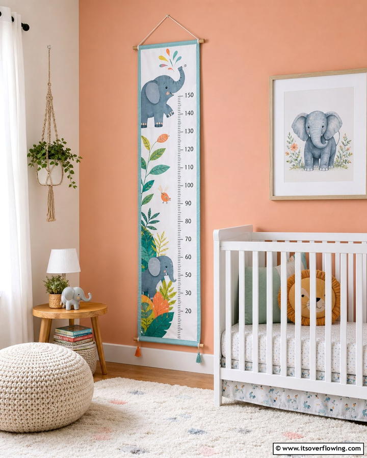 Elephant Growth Charts for Memorable Milestones - 20 Elephant Nursery Ideas for a Whimsical Space