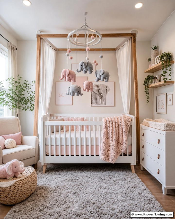 Elephant Mobiles for Gentle Stimulation - 20 Elephant Nursery Ideas for a Whimsical Space