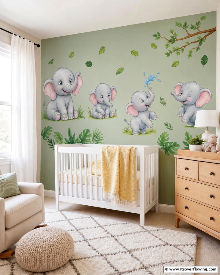 Elephant Wall Decals for a Whimsical Touch - 20 Elephant Nursery Ideas for a Whimsical Space
