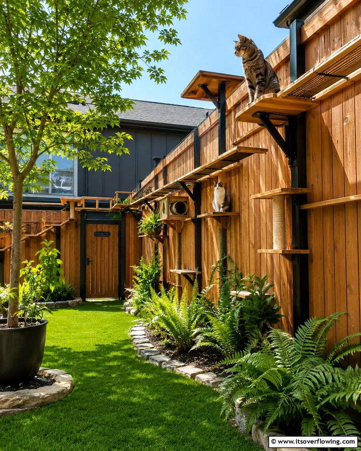 Elevated Cat Walkways - 25 Outdoor Catio Ideas for Your Feline Friends