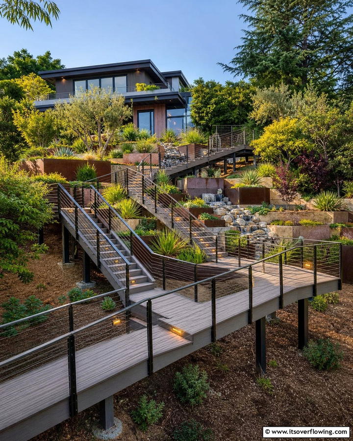 Elevated Composite Deck Pathways - 20 Composite Walkway Ideas for a Durable and Beautiful Path