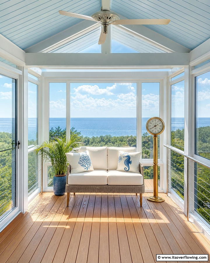 Elevated Deck with Panoramic Sunroom - 25 Sunroom and Deck Combo Ideas for Seamless Indoor-Outdoor Living