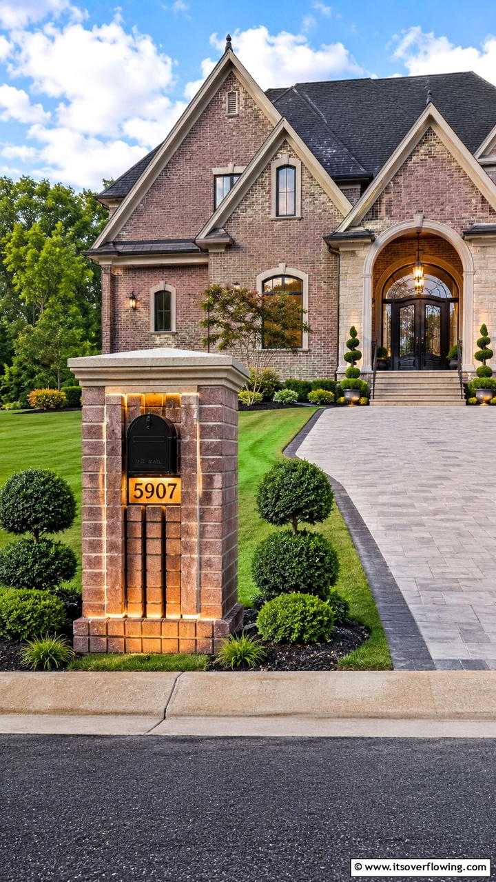 Elevated Design Brick Mailbox - 30 Brick Mailbox Ideas for a Charming Curb Appeal Upgrade