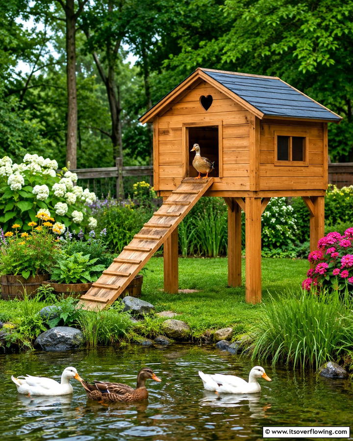 Elevated Duck House with Ramp - 25 Duck House Ideas for Your Backyard