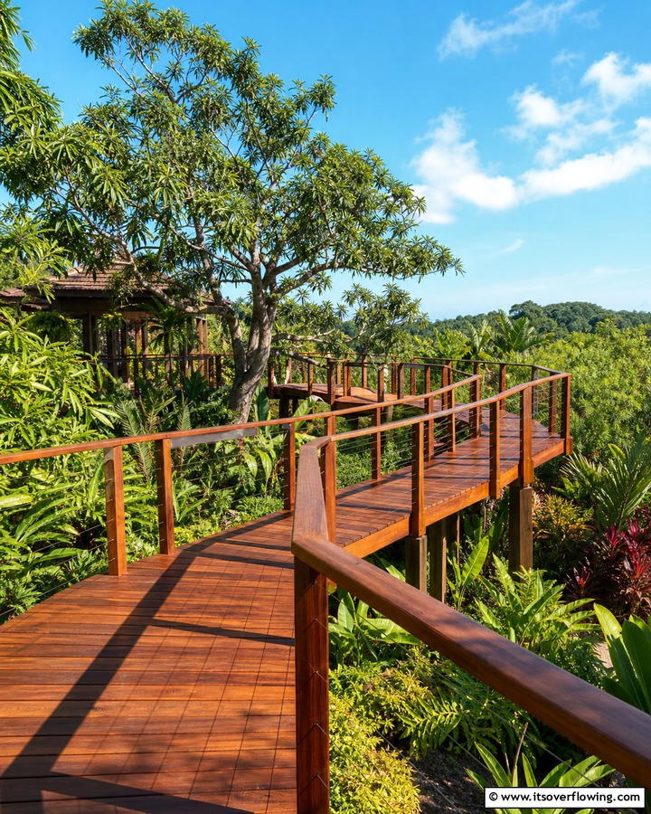 Elevated Garden Boardwalk - 30 Wooden Walkway Ideas for Gardens and Outdoor Paths