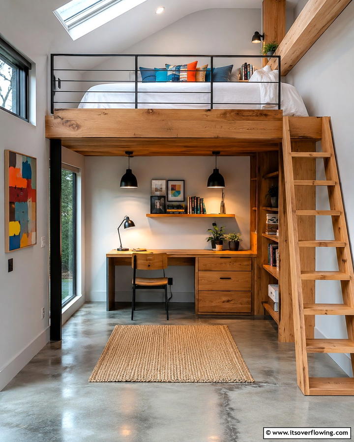 Elevated Loft Bed Nook - 25 Cozy Bed Nook Ideas for a Perfect Reading Spot