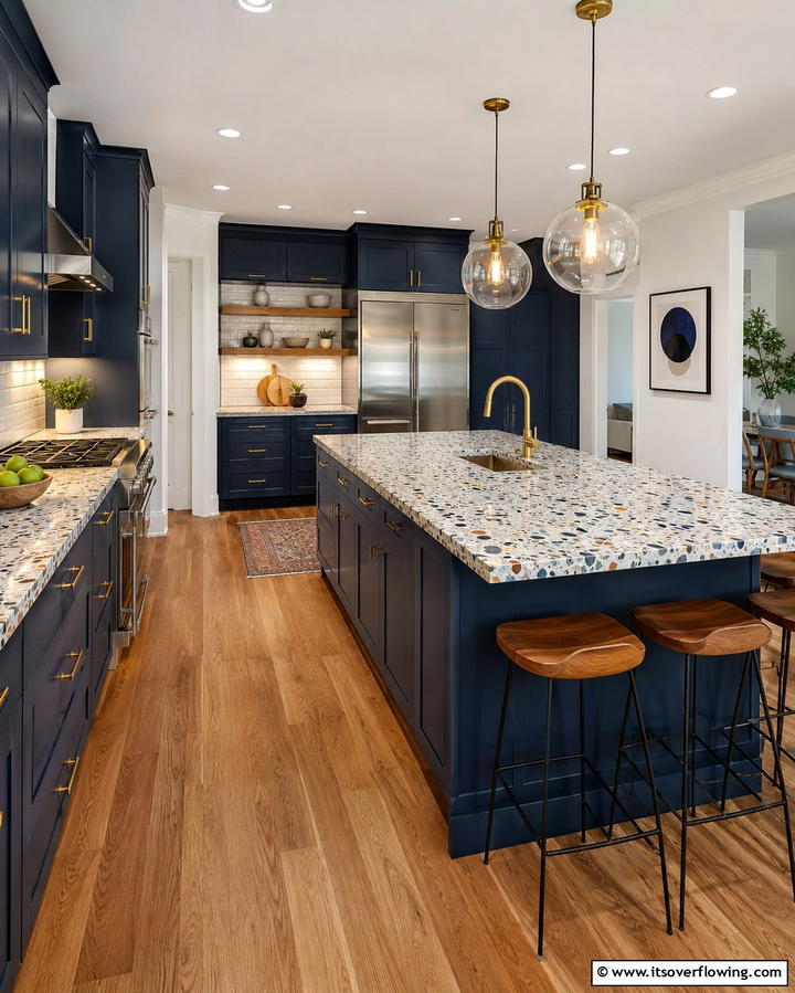 Embedded Accent Materials - 25 Concrete Countertop Ideas for a Durable and Stylish Kitchen