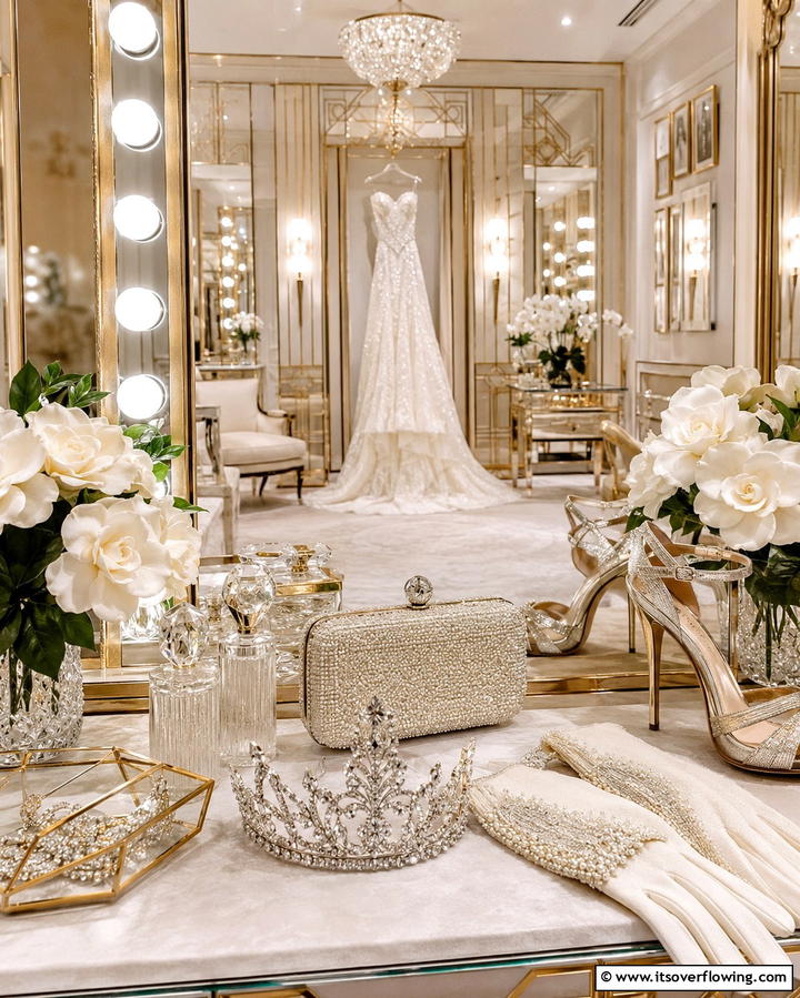 Embellished Bridal Accessories - 25 Art Deco Wedding Ideas for Glamorous Celebrations