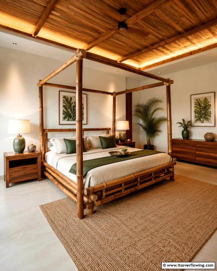 Embrace Natural Wood Elements - 25 Tropical Bedroom Ideas for a Relaxing Retreat