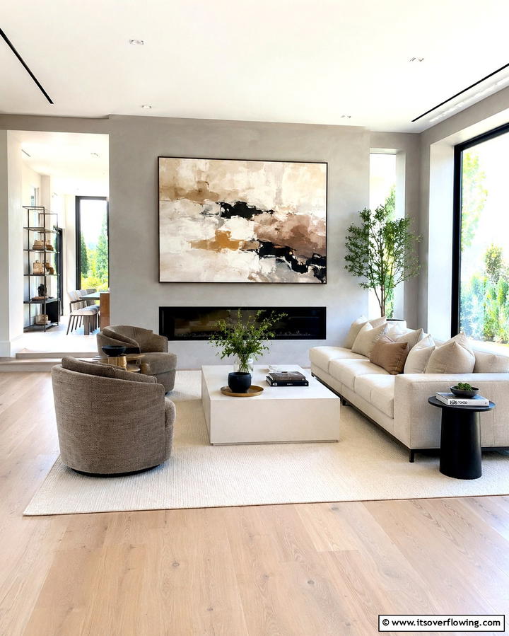 Embrace Neutral Tones - 25 Organic Modern Living Room Design Ideas