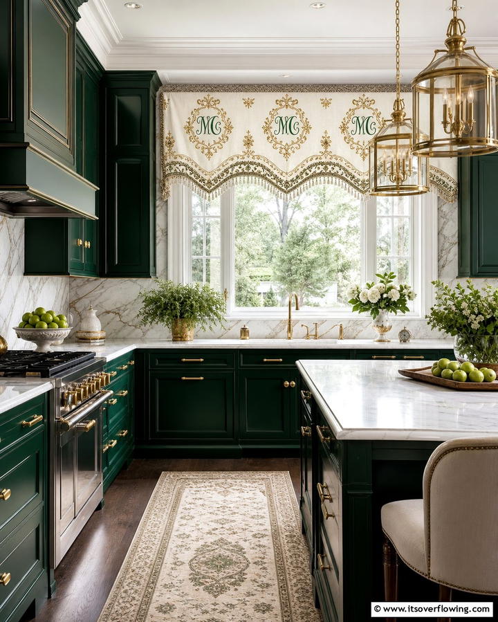 Embroidered Valance - 25 Kitchen Valance Ideas to Add Style and Privacy