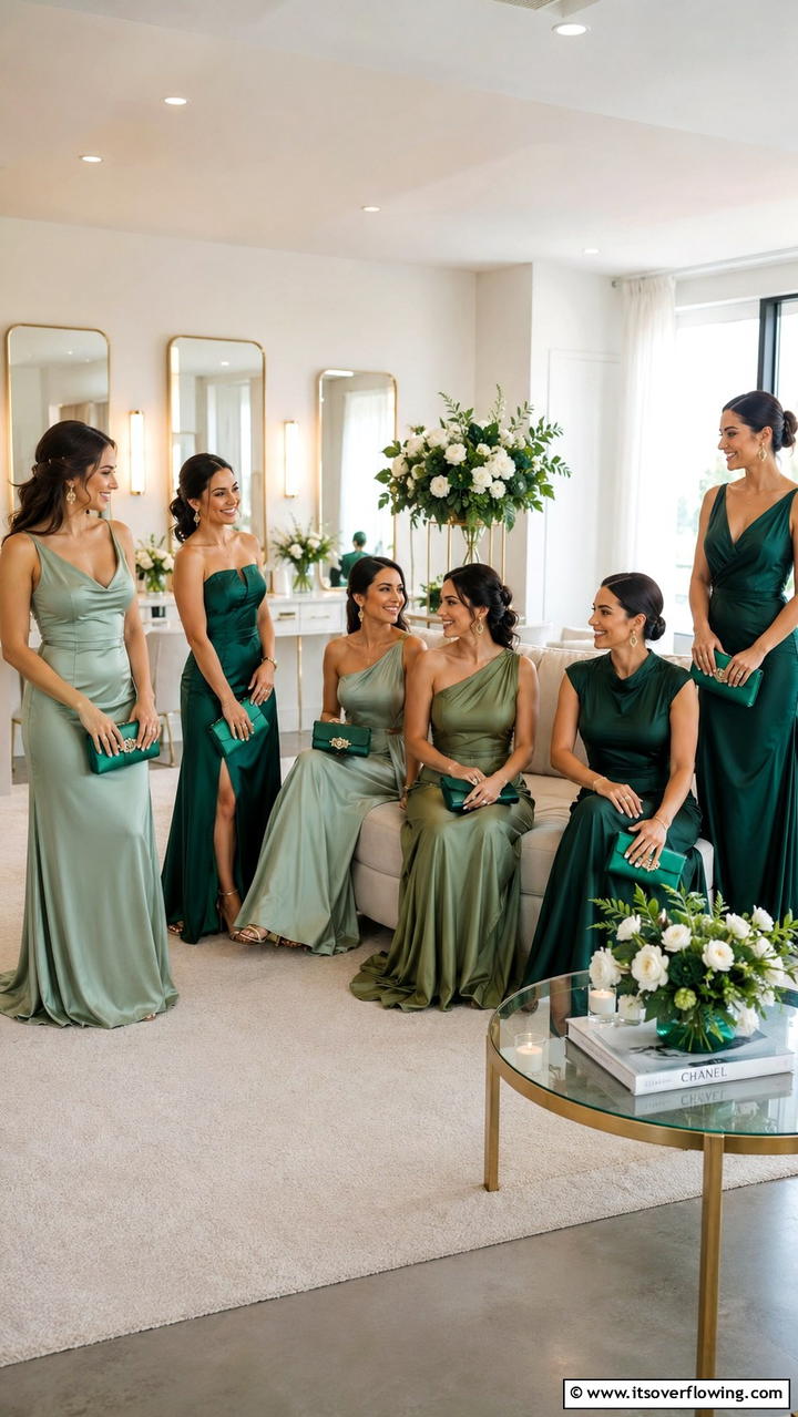 Emerald Extravaganza for Bridesmaids - 30 Emerald Green Wedding Ideas for Luxurious Celebrations