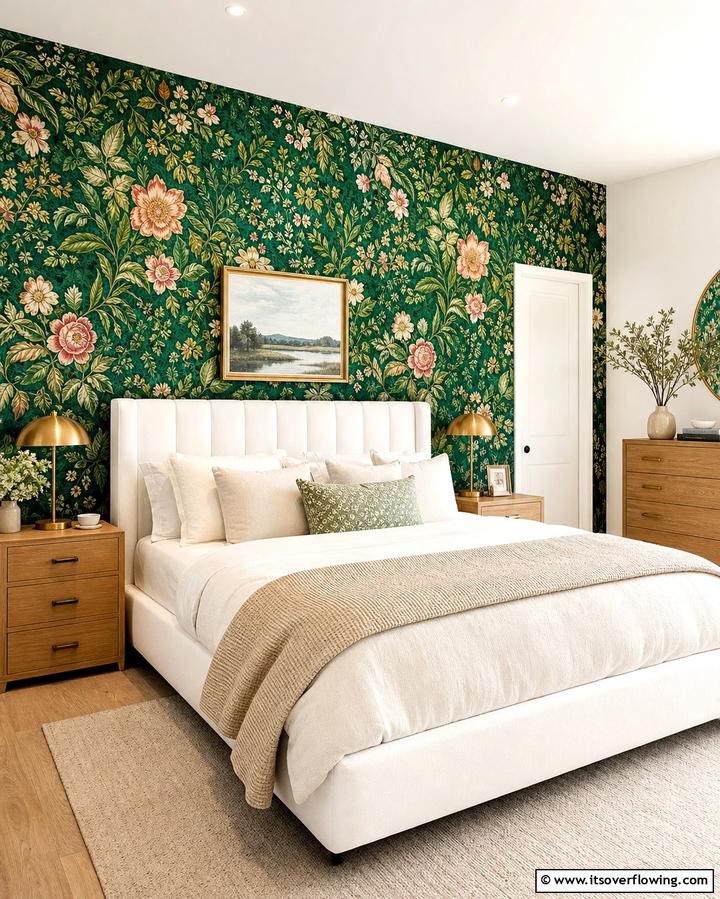 Emerald Green Wallpaper - 25 Emerald Green Bedroom Ideas for a Luxurious Feel