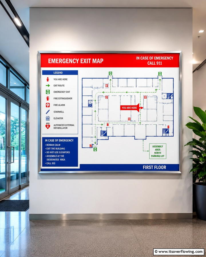Emergency Exit Map for Strategic Planning - 25 Safe Room Ideas for Maximum Security and Comfort