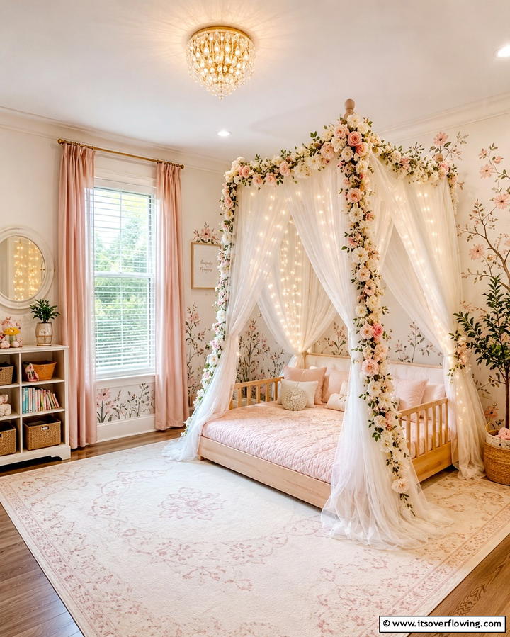 Enchanted Canopy Bed - 25 Princess Nursery Ideas for a Magical Baby Room