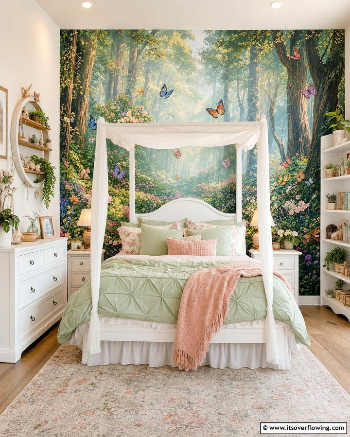 Enchanted Forest Wall Murals - 25 Fairycore Bedroom Ideas for a Whimsical Escape
