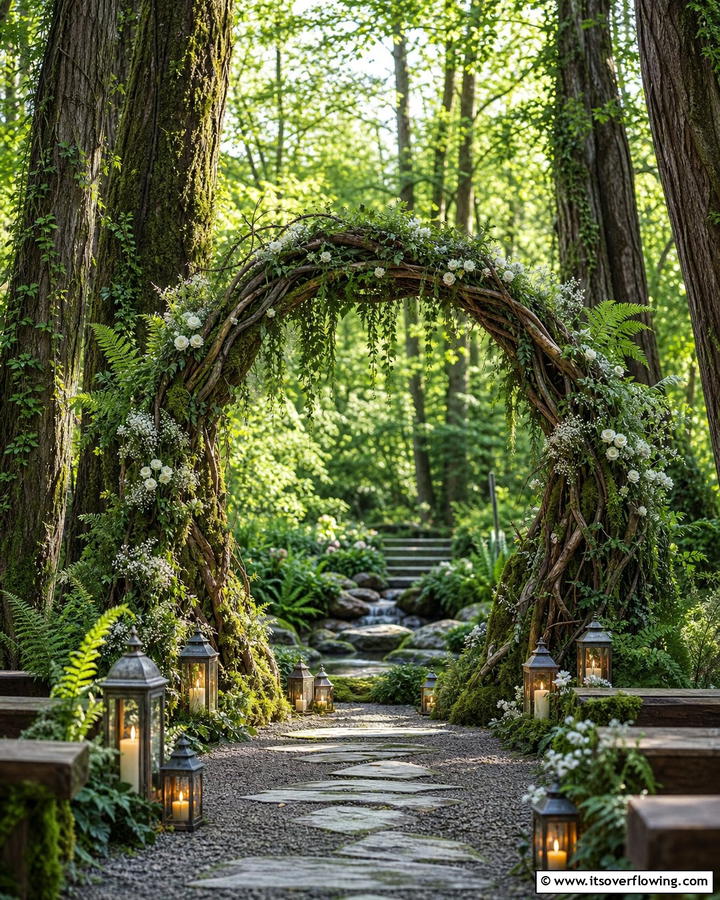 Enchanted Forest Wedding Arch - 21 Beautiful Wedding Arch Ideas for Ceremony Backdrops