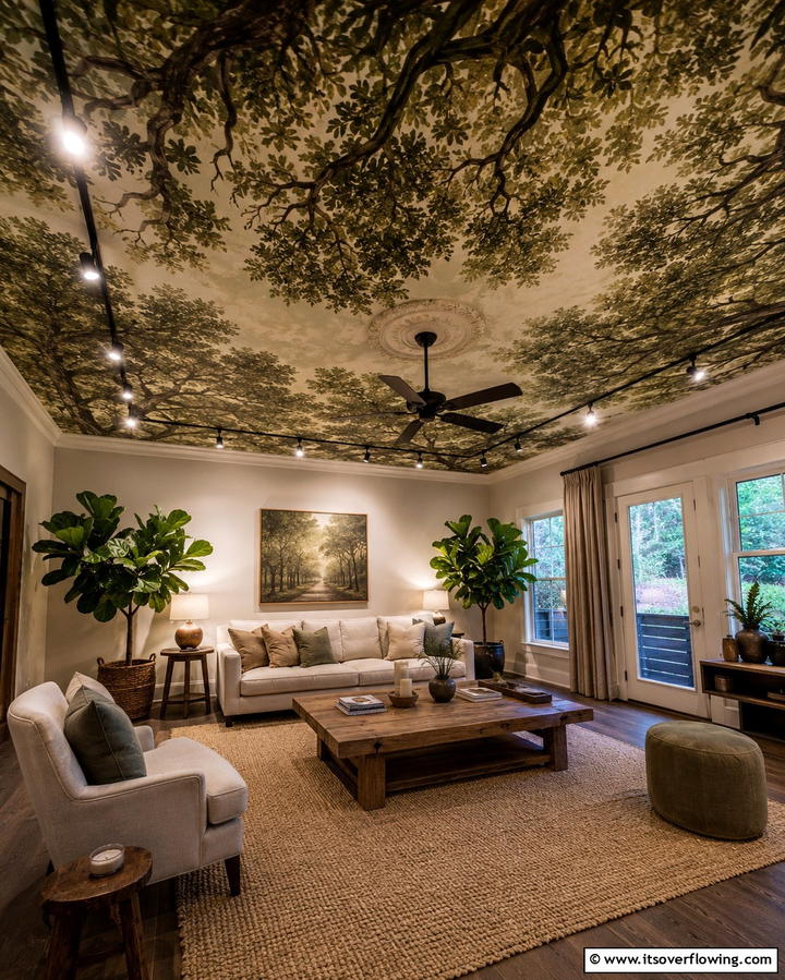 Enchanted Forest - 30 Artistic Ceiling Murals to Inspire Unique Interior Designs