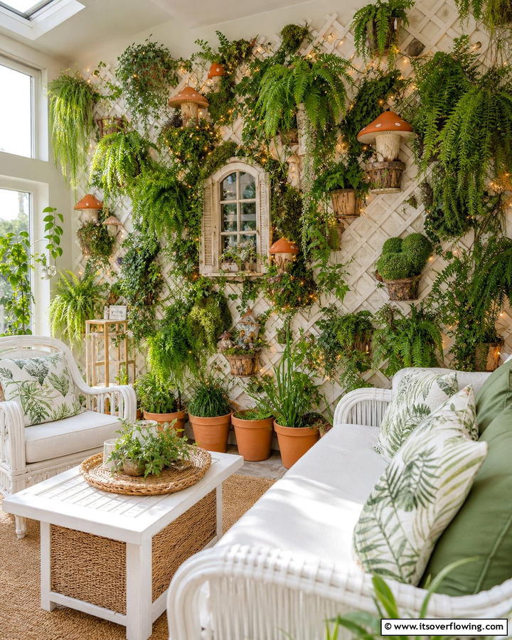 Enchanted Garden Wall - 30 Harry Potter Decor Ideas- Magical Themed Room Designs