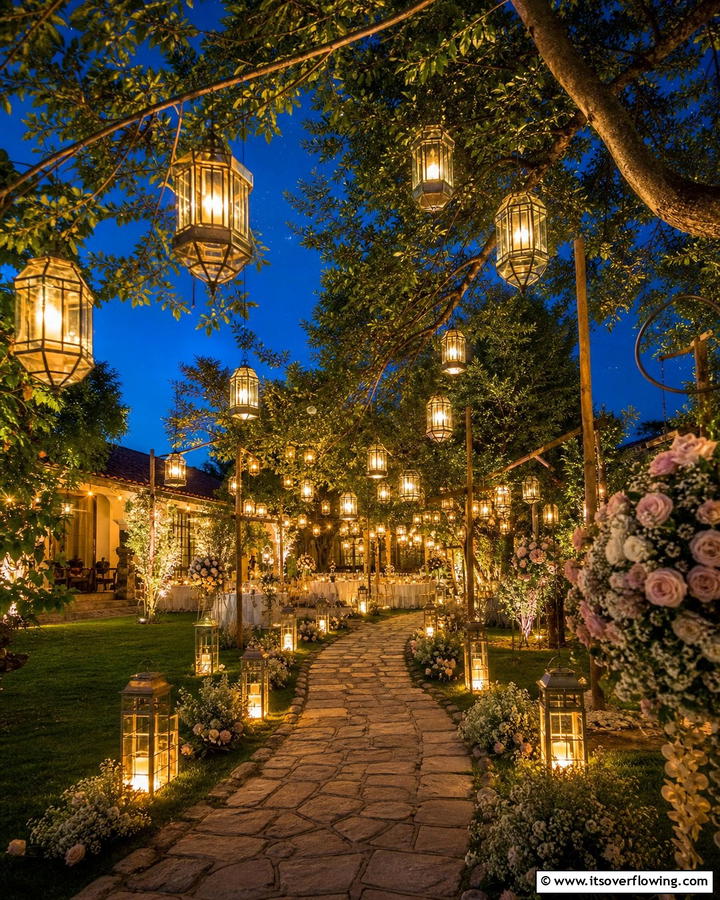 Enchanted Lantern Lighting - 21 Backyard Wedding Ideas for a Magical Outdoor Celebration