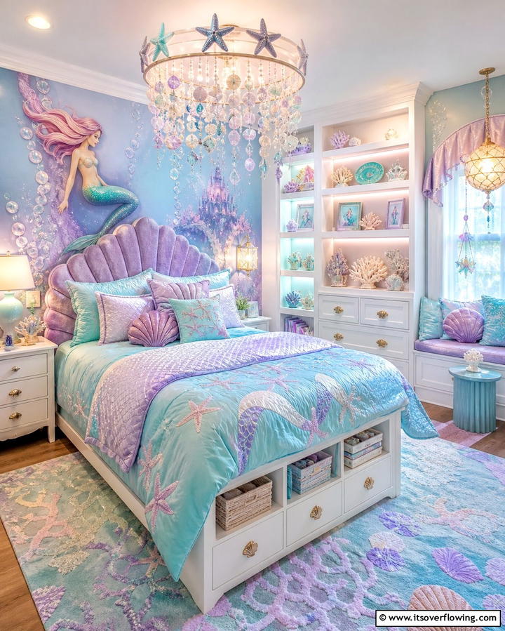 Enchanted Tide - 30 Enchanting Mermaid Bedroom Ideas for a Whimsical Retreat