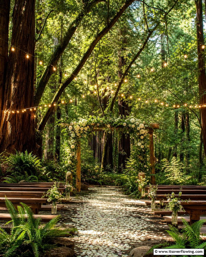 Enchanting Forest Venue - 25 Fairytale Wedding Ideas for Your Dream Ceremony