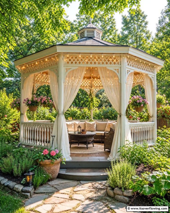 Enchanting Gazebo Hideaway - 21 Outdoor Living Space Ideas to Transform Your Yard