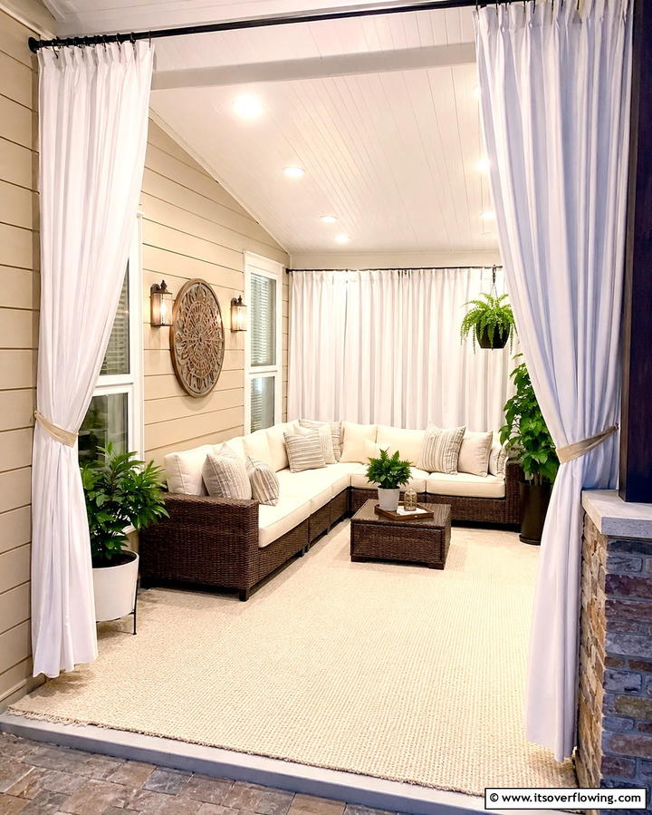Enclosed Privacy Retreat - 25 Side Porch Ideas to Enhance Your Outdoor Living Space