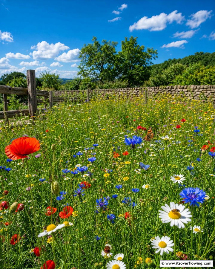 Enclosed Wildflower Meadow - 20 Enclosed Garden Ideas to Enhance Your Outdoor Space