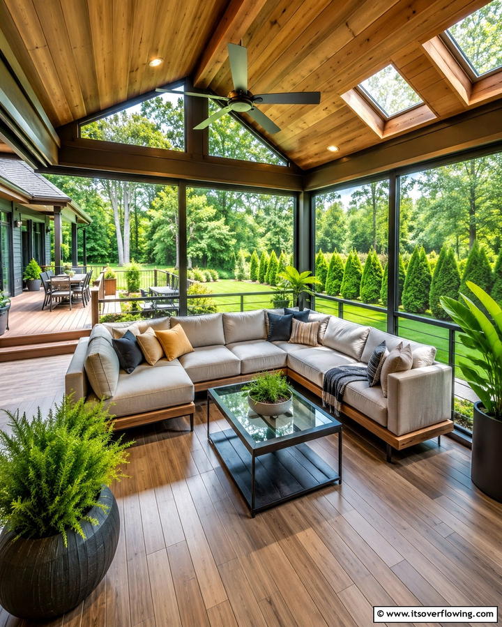 Enclosed Yet Open Screened Deck - 30 Screened-in Deck Ideas for Bug-Free Outdoor Living