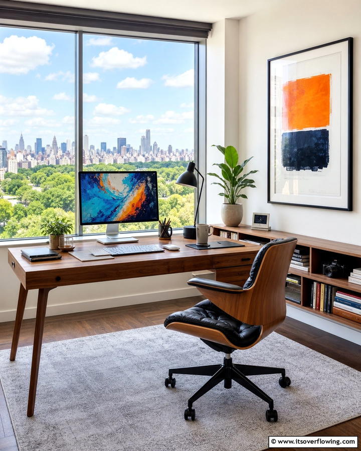 Encouraging Creative Breaks - 25 Desk in Front of Window Ideas for a Bright Workspace