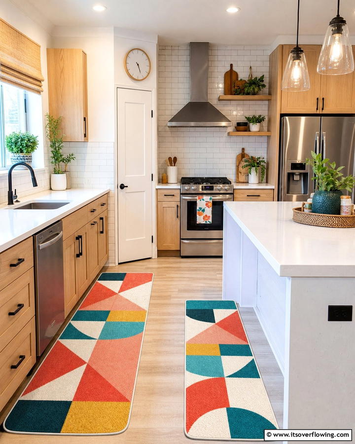 Energetic Floor Mats - 21 Colorful Kitchen Ideas to Energize Your Cooking Space