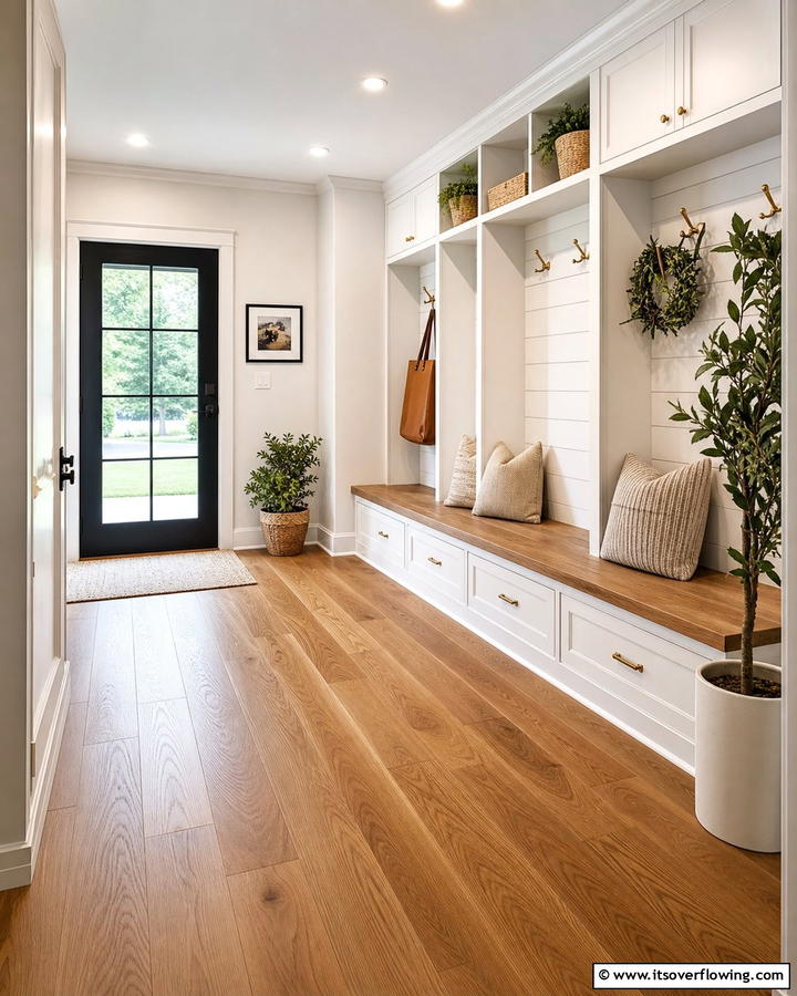 Engineered Hardwood Flooring - 20 Mudroom Floor Ideas to Elevate Your Entryway