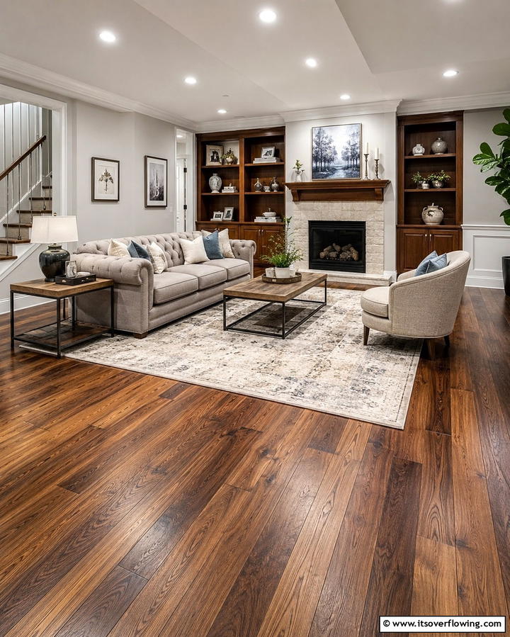 Engineered Hardwood FlooringOne - 25 Basement Floor Ideas for a Functional Space