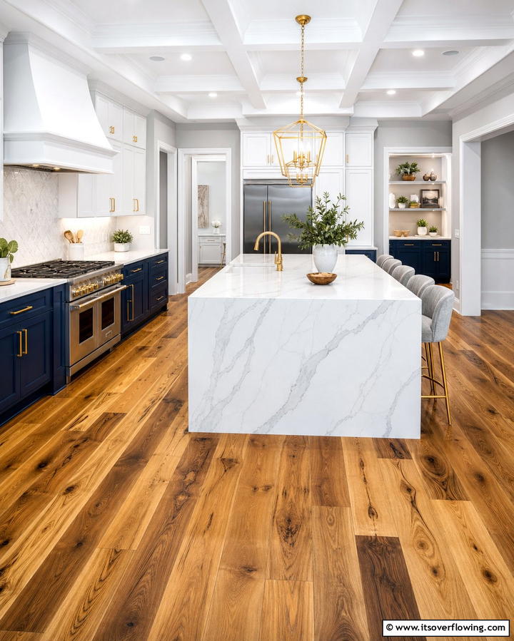 Engineered Hardwood for Classic Warmth - 25 Kitchen Flooring Ideas for Durability and Style