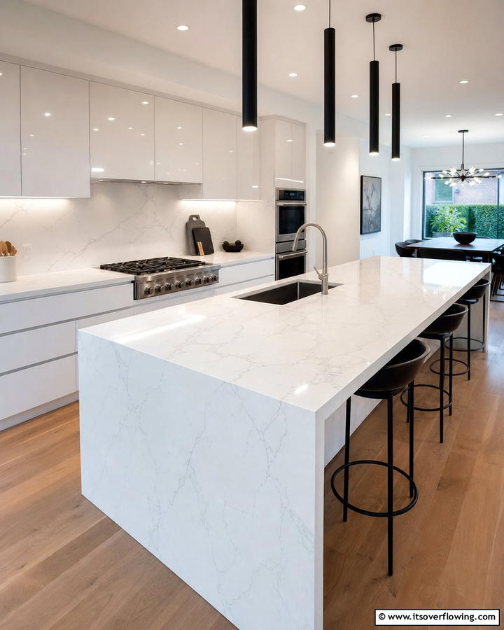 Engineered Stone Versatile Countertops - 21 Kitchen Countertop Ideas- Durable & Stylish Surfaces
