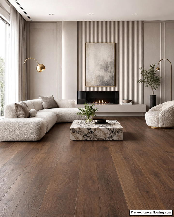 Engineered Wood Appeal - 25 Living Room Flooring Ideas for a Stunning Space