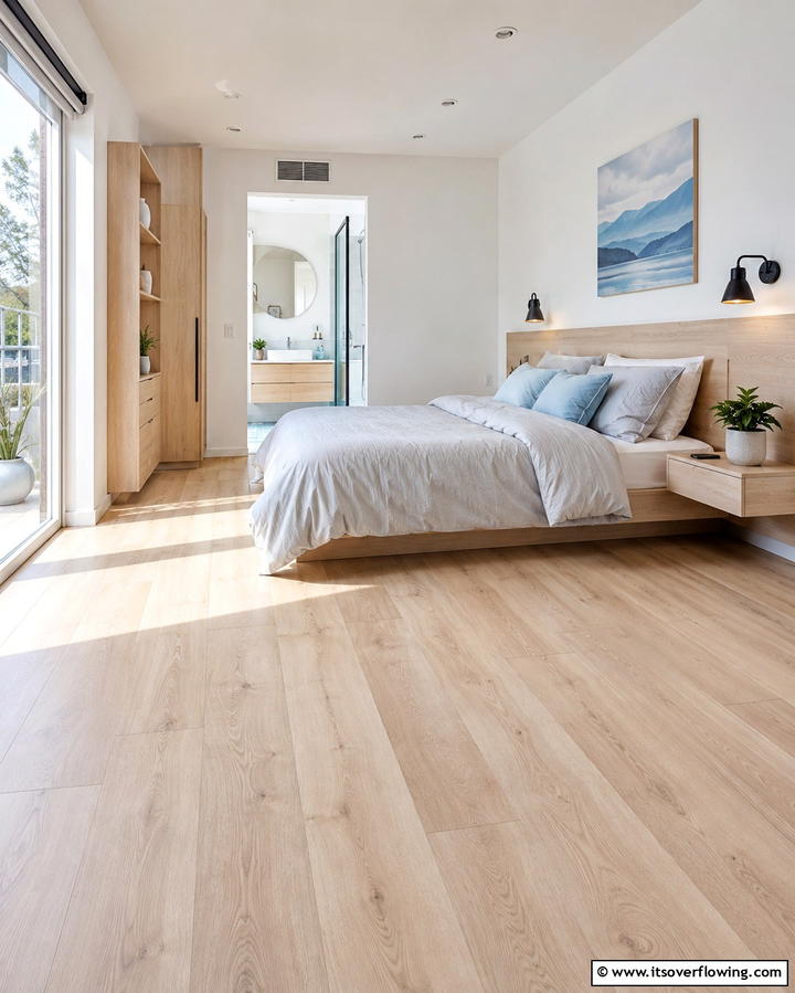 Engineered Wood Versatility - 30 Bedroom Flooring Ideas to Elevate Comfort and Style