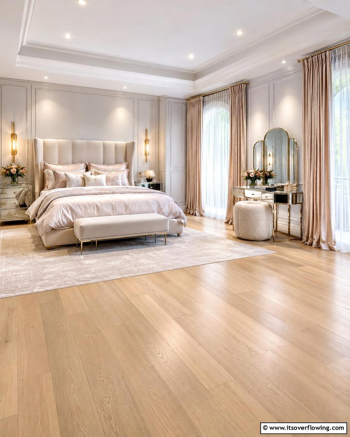Engineered Wood for Stability - 30 Bedroom Flooring Ideas to Elevate Comfort and Style