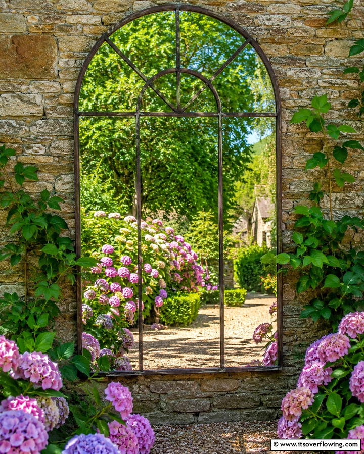 Enhance Depth With Large Wall Mirrors - 25 Garden Mirror Ideas to Enhance Outdoor Spaces