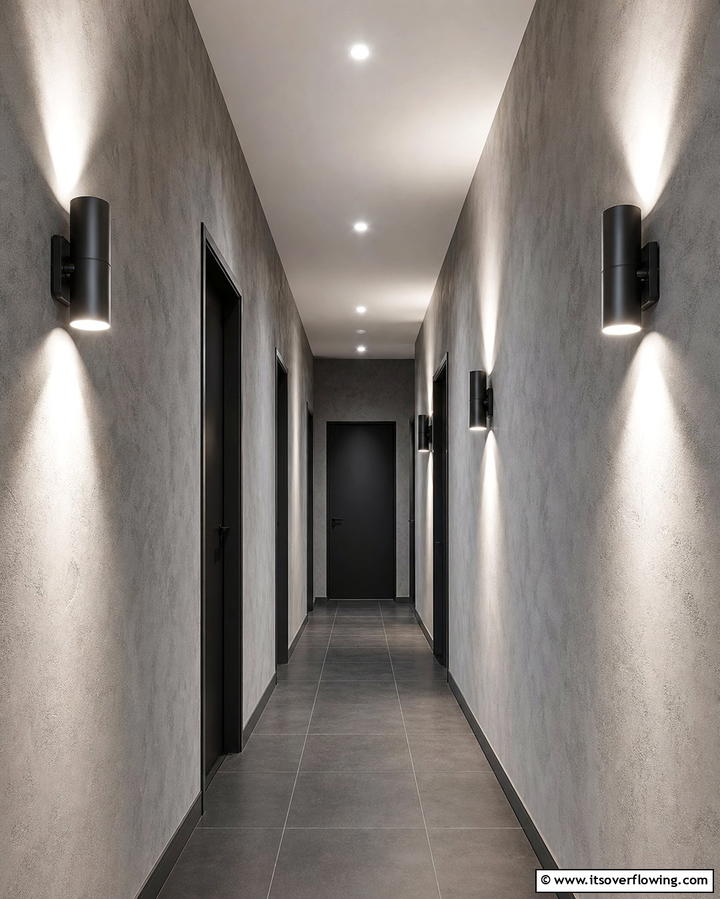 Enhance Lighting with Wall Sconces - 25 Narrow Hallway Ideas to Maximize Space and Style